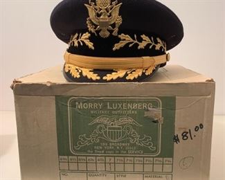 Vintage Army General Hat in Original Box