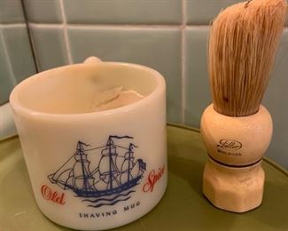 Vintage Old Spice Shaving Mug and Brush