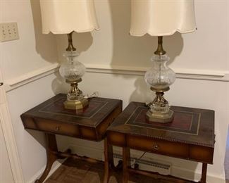 Vintage End Tables/Pair of Lamps