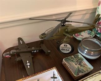 Military Helicopter and Military Aircraft Desk Models