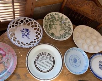 Egg Plate and Decorative Plates