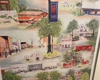 Limited Edition "The Heart of Thomasville" Print Signed (Debra Carter) and Numbered with Inscription Plaque 
