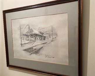 Howard De Garde Signed and Numbered Thomasville Railroad Depot Print