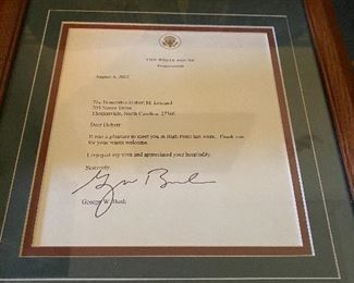 George Bush Autographed Personalized Letter