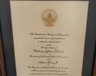 1993 Bill Clinton Inauguration Invitation