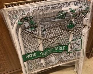 Vintage Patio Tables in Original Plastic