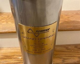 Nordfab Grand Opening Commemorative Trash Can