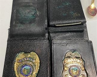 Obsolete Thomasville Mayor Badge and Thomasville Mayor/Police Badge (General Hubert Leonard)