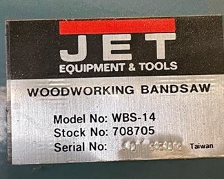 JET Bandsaw WBS-14