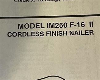 PASLODE Cordless Finish Nailer