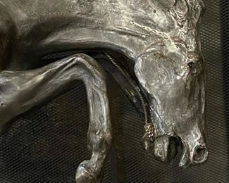 24" FREDERICK REMINGTON "Bronco Buster" Bronze Sculpture on Marble Base