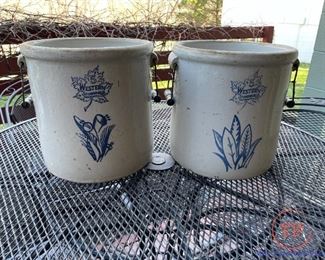 Vintage Western Stoneware #5 Crocks