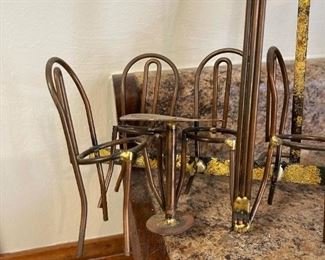 CURTIS JERE French Cafe / Bistro Copper Brass Metal 3 D Wall Art Sculpture Signed C JERE 1989