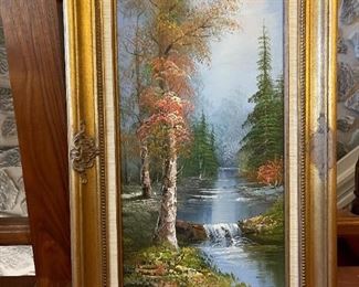 Framed Oil on Canvas Landscape by A DANBY