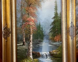 Framed Oil on Canvas Landscape by A DANBY
