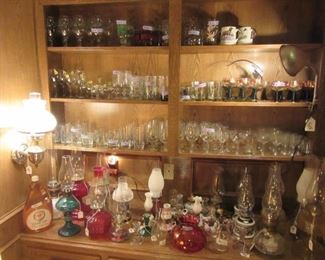 Barware and Oil Lamp Collection