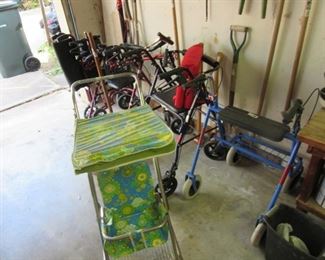 Vintage 1960's stroller, wheel chairs, walkers, canes