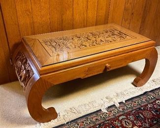 Carved Coffee Table 