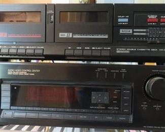 AKAI Stereo Cassette Deck HX-A30IW, Sony FM/AM Receiver STR-D715