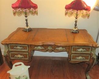 Vintage Pulaski Leather Top Desk