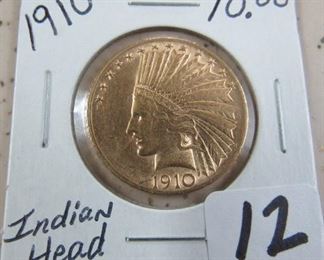 1910 Gold $10.00 Indian Head Coin