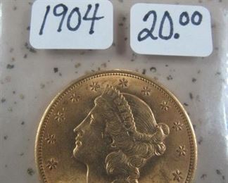 1904 Gold $20.00 Coin