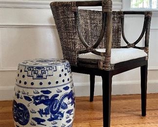 Item 1: Asian Garden Stool - 10.5" x 18": $95