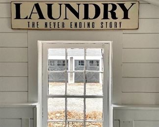 Item 29: Laundry Sign - 44" x 9.5": $45