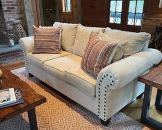 Item 37: (2) Brand New Sofas with Nailhead Trim - 86"l x 37"w x 33"h: $795/Each