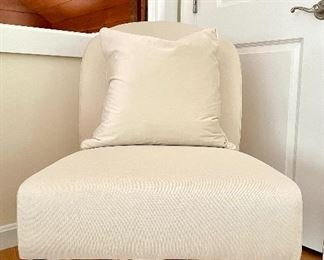 Item 57: (2) Chairs - each with down pillow - 25.5"l x 19.5"w x 35"h: $175 each