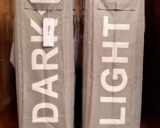 Item 70: New Chisley Laundry Baskets- Dark and Light - 15.5"l x 9.5"w x 25"h: $25 for both