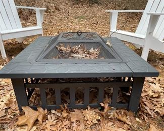Item 73: Square Fire Pit - 32"l x 32"w x 18"h: $100