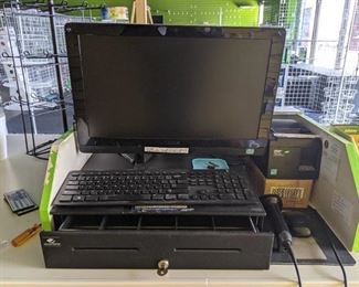 POS Station Dell 20 Inch Monitor, Star TSP100 Receipt Printer, Keyboard, Mouse, Cash Drawer