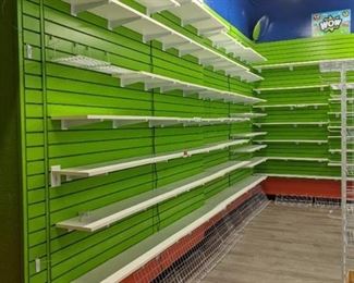 Slat Wall With Shelves