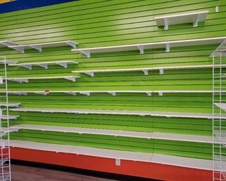 10ft Slat Wall With Shelves
