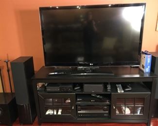 TV with surround sound and components