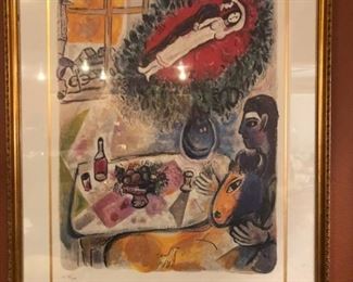 Chagall signed and numbered print