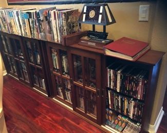 DVDs and storage cabinets