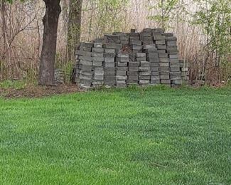 Large stack of Grey paver blocks $100 for all