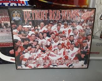 1997 Detroit Red Wings Stanley Cup champions poster framed $15