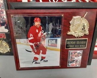 Brendan Shanahan Detroit Red Wings photo plaque with hockey card $20
