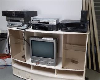 VCRs $5 each CD players DVD players $12 each entertainment cabinet $15