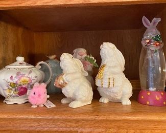 Easter items and Teapots 