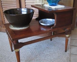 Lane Side Table... Blenko Glass Bowl...