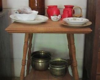 Antique Table...Coke Bottles..