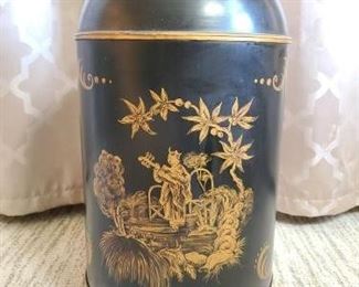 Antique 1920s Chinoiserie Hand Painted Lamp