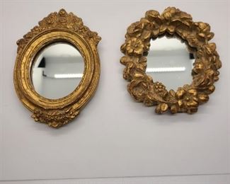 Antique Pair of Golden Carved Mirrors