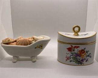 Bar Soap Holder Antique Flower Designed Cannister