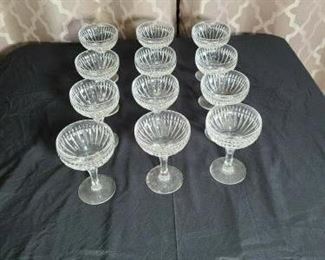 Crystal Champagne and Cordial Glasses by Atlantis
