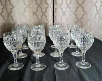Crystal Wine glasses set of 12 setubal cut by Atlantis
